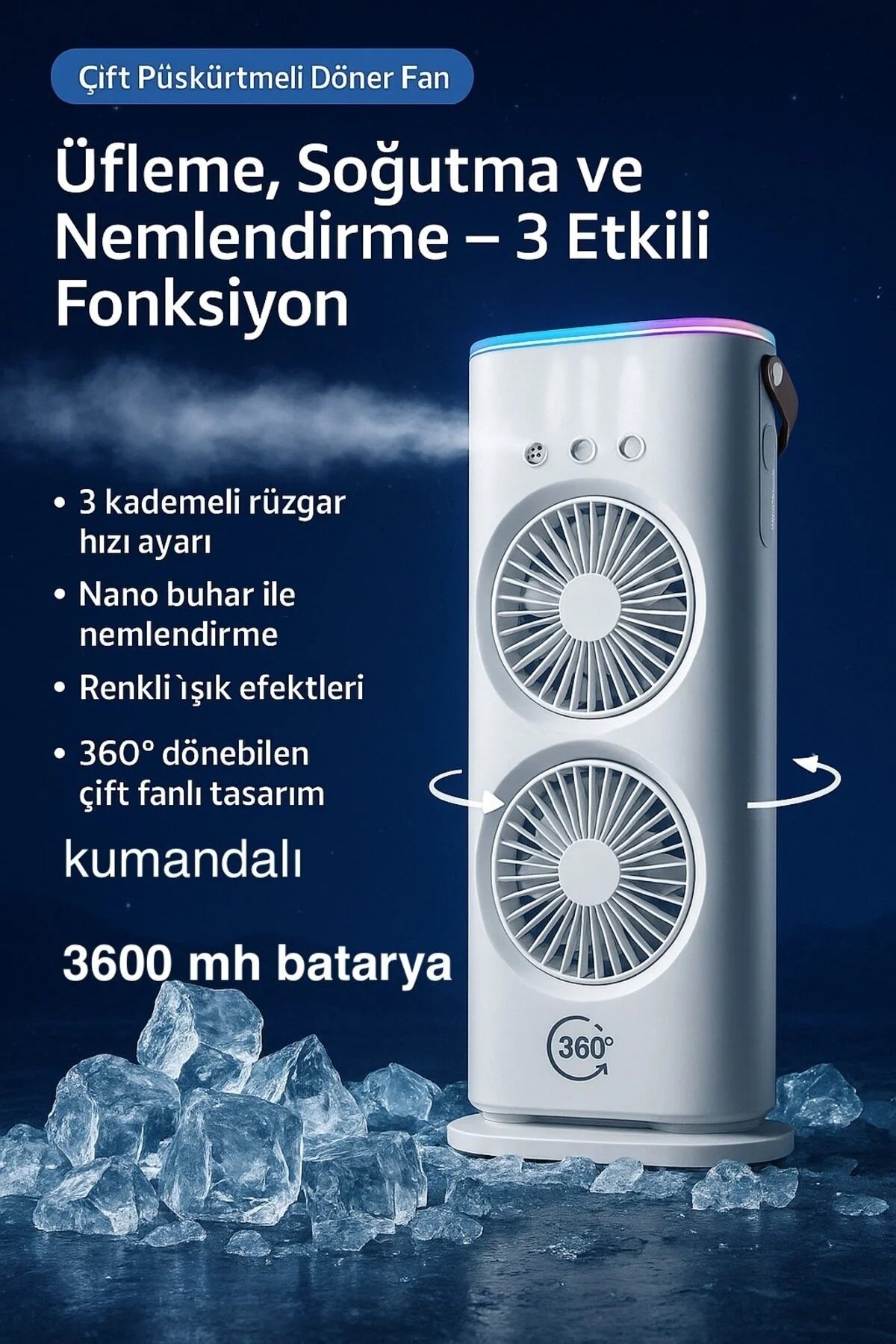 Trisoft 3 Kademeli Buharlı Çift Fanlı Hava Soğutucu